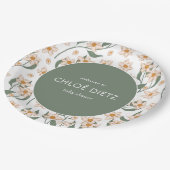 Bohoヴィンテージグルーヴィーベビーシャワー ペーパープレート (アングル)