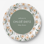 Bohoヴィンテージグルーヴィーベビーシャワー ペーパープレート (正面)