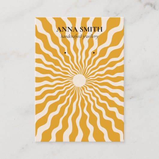 Bohoヴィンテージサンスタッドイヤリング表示 名刺 (正面)