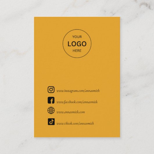 Bohoヴィンテージサンスタッドイヤリング表示 名刺 (裏面)