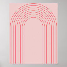 Bohoヴィンテージピンクと赤レインボーアーチ4