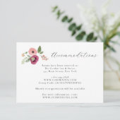 Bohoヴィンテージピンクフローラ結婚の詳細カード 招待状 (スタンド正面)