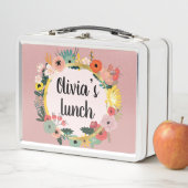Bohoヴィンテージフローラフレーム メタルランチボックス (インサイチュ)