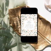 Bohoヴィンテージフローラベビーシャワー 招待状