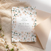 Bohoヴィンテージフローラベビーシャワー 招待状