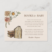 Bohoヴィンテージフローラ赤ちゃんシャワーベビー本 エンクロージャーカード (正面)