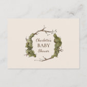 Bohoヴィンテージフローラ赤ちゃんシャワーベビー本 エンクロージャーカード (裏面)