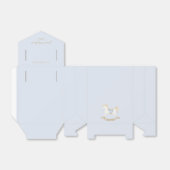 Bohoヴィンテージブルーロッキングホースカウボーイベビーシャワー フェイバーボックス (折り畳みなし)