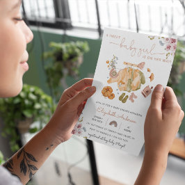 Bohoヴィンテージベビーガール服ベビーシャワー 招待状