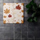 Bohoヴィンテージメープル離れスウィンターフローラルパターン タイル