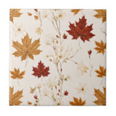 Bohoヴィンテージメープル離れスウィンターフローラルパターン タイル (正面)