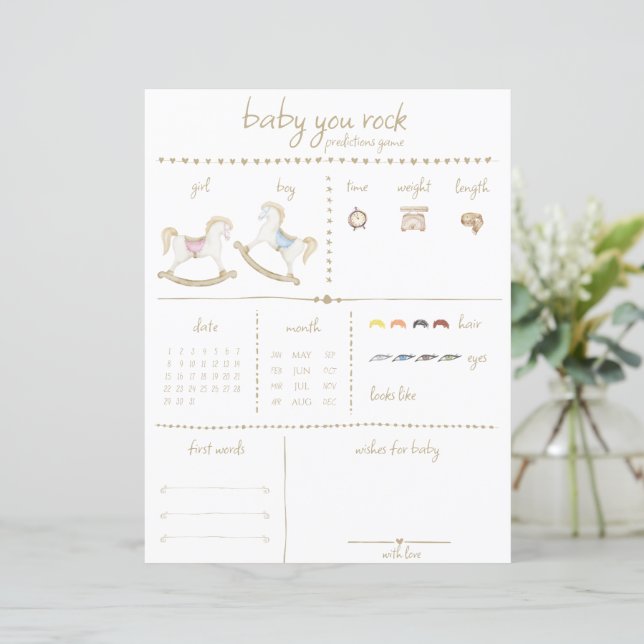 Bohoヴィンテージロッキング馬カウボーイベビーシャワー (スタンド正面)