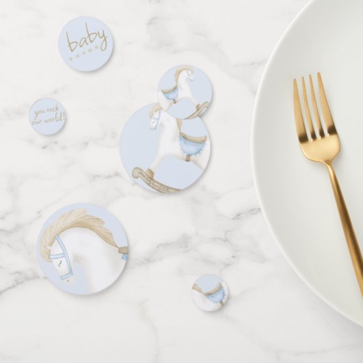 Bohoヴィンテージロッキング馬カウボーイベビーシャワー コンフェッティ (グループ)