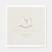 Bohoヴィンテージロッキング馬カウボーイベビーシャワー スタンダードランチョンナプキン (正面)