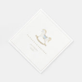 Bohoヴィンテージロッキング馬カウボーイベビーシャワー スタンダードランチョンナプキン (角)