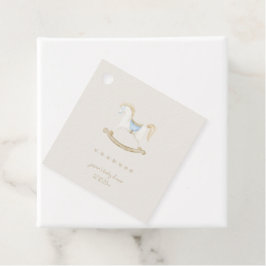 Bohoヴィンテージロッキング馬カウボーイベビーシャワー フェイバータグ