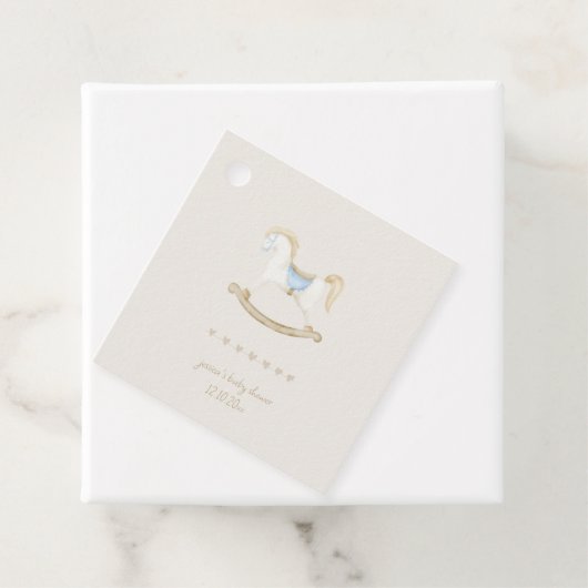 Bohoヴィンテージロッキング馬カウボーイベビーシャワー フェイバータグ (インサイチュ)