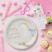 Bohoヴィンテージロッキング馬カウボーイベビーシャワー ペーパープレート (パーティー)