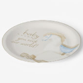 Bohoヴィンテージロッキング馬カウボーイベビーシャワー ペーパープレート (アングル)