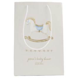 Bohoヴィンテージロッキング馬カウボーイベビーシャワー ミディアムペーパーバッグ