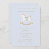 Bohoヴィンテージロッキング馬カウボーイベビーシャワー 招待状 (正面/裏面)