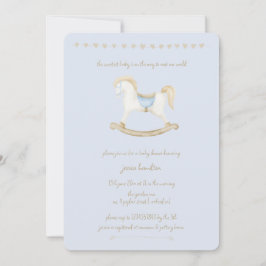 Bohoヴィンテージロッキング馬カウボーイベビーシャワー 招待状