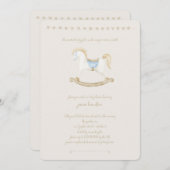 Bohoヴィンテージロッキング馬カウボーイベビーシャワー 招待状 (正面/裏面)