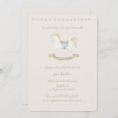 Bohoヴィンテージロッキング馬カウボーイベビーシャワー 招待状 (正面/裏面)