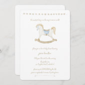 Bohoヴィンテージロッキング馬カウボーイベビーシャワー 招待状 (正面/裏面)