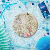 Bohoヴィンテージワイルドフラワーベビーシャワー ペーパープレート (パーティー)