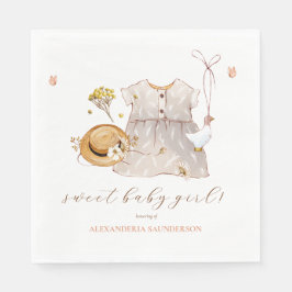 Bohoヴィンテージ服ドレスベビーガール スタンダードランチョンナプキン