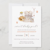 Bohoヴィンテージ服ドレスベビーガール 招待状 (正面)
