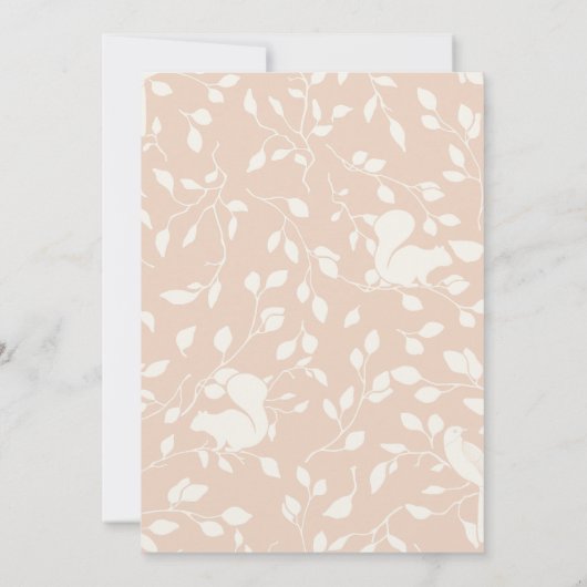 Bohoヴィンテージ服ドレスベビーガール 招待状 (裏面)