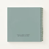 Bohoヴィンテージ服赤ちゃんシャワーセージGuestbook ノートブック (裏面)