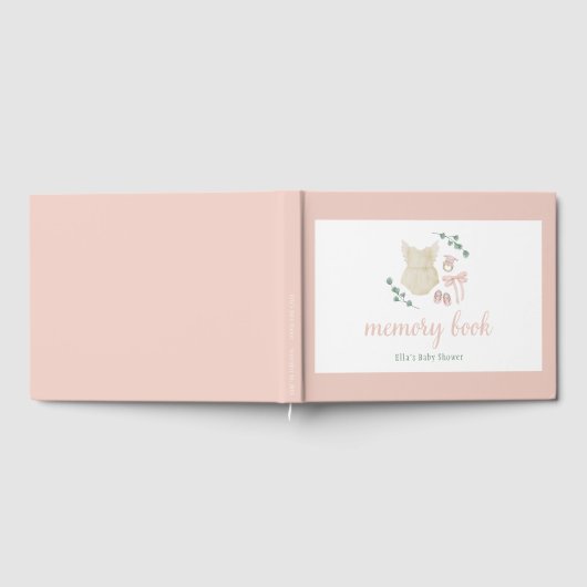 Bohoヴィンテージ装備赤ちゃんシャワー記憶ブック ゲストブック (全面)