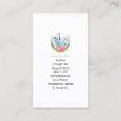 Boho三日月クリスタルクラスタピンクローゼシック 名刺 (裏面)