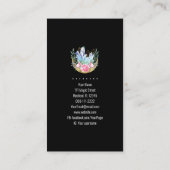 Boho三日月クリスタルクラスタピンクローゼシック 名刺 (裏面)