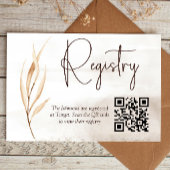 Boho乾燥花模様ベビー/チャイルドシャワー登録 エンクロージャーカード