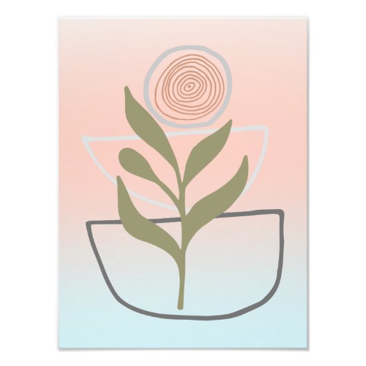 Boho内での抽象芸術 フォトプリント (正面)