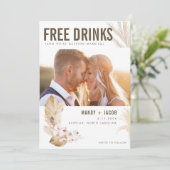 Boho写真おもしろい結婚式の日付を保存 セーブザデート (スタンド正面)