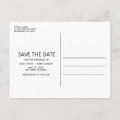 Boho写真テラコッタウェディング日付を保存 案内ポストカード (裏面)