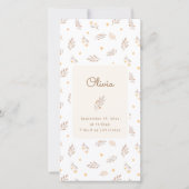 Boho写真モダンベビー誕生発表 案内状 (正面)