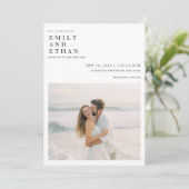 Boho写真モダンQRコード宛先ウェディング 招待状 (スタンド正面)