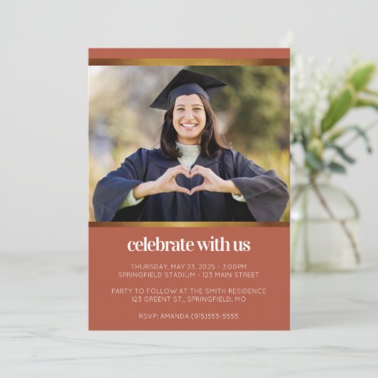 Boho写真卒業 招待状 (スタンド正面)