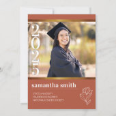 Boho写真卒業 招待状 (裏面)