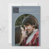 Boho写真 |ミニマル書道台本結婚の 招待状 (裏面)