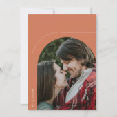 Boho写真 |ミニマル書道台本結婚の 招待状 (裏面)