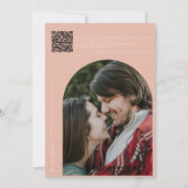 Boho写真 |ミニマル書道台本結婚の 招待状 (裏面)