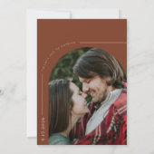 Boho写真 |ミニマル書道台本結婚の 招待状 (裏面)