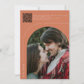 Boho写真 |ミニマル書道台本結婚の 招待状 (裏面)